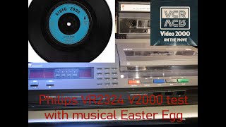 Test Philips VR2324 V2000 video recorder, musical Easter Egg.