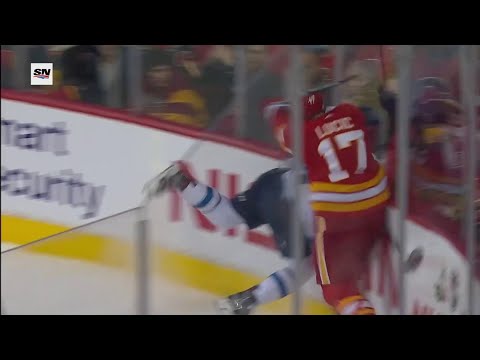 NHL Hits - Jets @ Flames - Lucic vs DeMelo - 27/11/2021