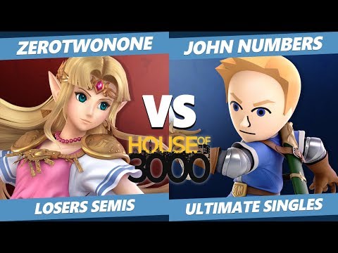Xeno 201 Losers Semis - ZeroTwoNone (Zelda) Vs John Numbers (Mii Swordfighter) Smash Ultimate - SSBU