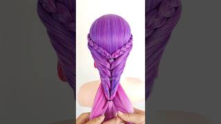 Easy hairstyle for girls 🎀 #braids #beauty #hair #viral #hairstyles
