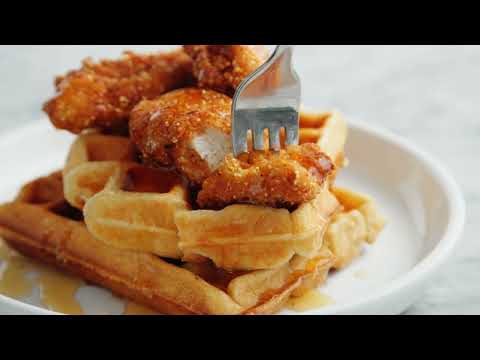 Honey Fried Chicken and Waffles