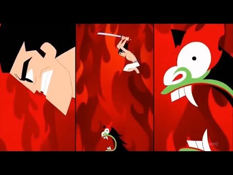 Samurai Jack FINALLY kills Aku! - Episode CI (Clip)