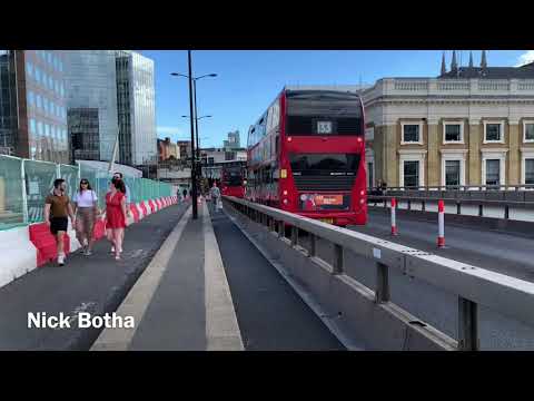 Walking over London bridge 2020