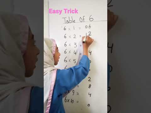 #shorts Trick of table of 6|How to write table of 6|Easiest way to write table of 6