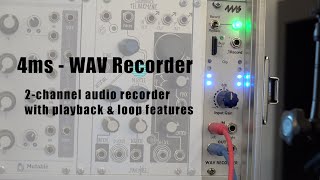 Video thumbnail for 4ms WAV Recorder by DominikVogel