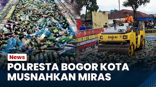 Bogor Hari Ini: Jelang Tahun Baru 2023, Polresta Bogor Kota Musnahkan 22 Ribu Miras