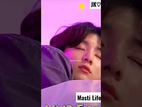 [[BTS]] Jungkook Sleeping Time Looking Very Cute 😚😚 Moment #Masti Life #Shorts