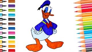 Donald Duck Colouring Cartoon Hero Duck Stori Coloring Pages for Kids