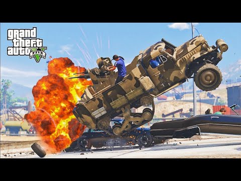 GTA 5 HALF TRUCK HIGH SPEED CRASHES HARD POLICE CHASE - IMPACT COMPILATION - DESTRUCTION