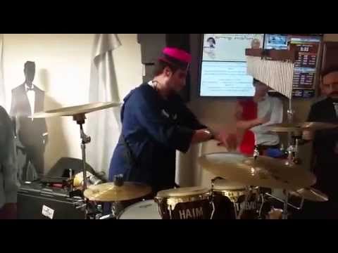 Haim playing with avi peretz and ouri bitan purim