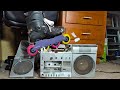 Smash Vintage Sanyo Boombox With Inline Skates
