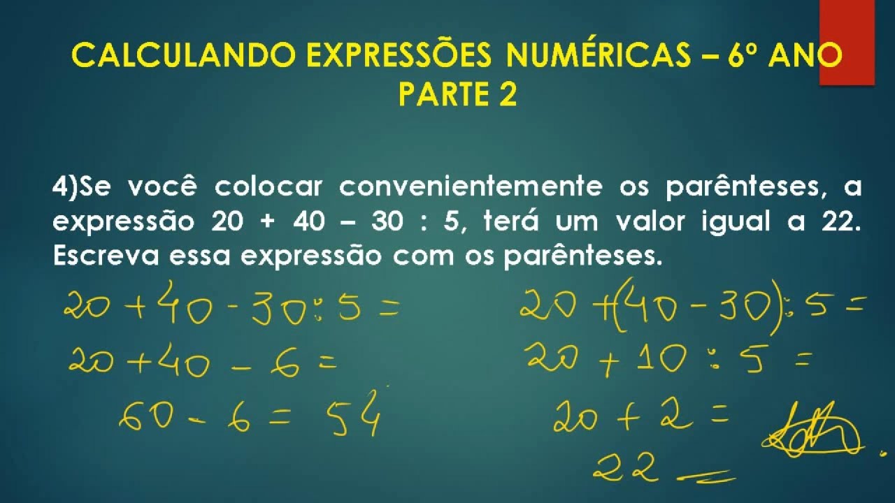 CALCULANDO EXPRESSÕES NUMÉRICAS - P2: Envolvendo, adição, subtração, multiplicação e divisão.✅✅✅✅✅✅