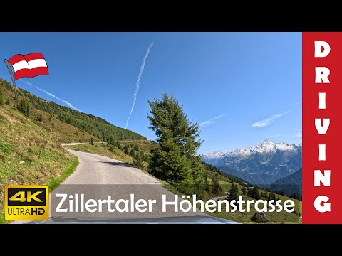Driving in Austria 38: Zillertaler Höhenstrasse (Zillertal High Alpine Road) 4K 60fps