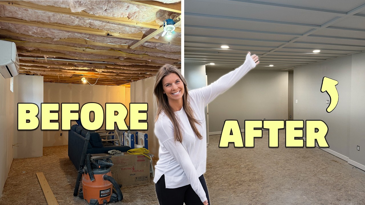 Building A Drywall Basement Ceiling with NO SPACKLE!
