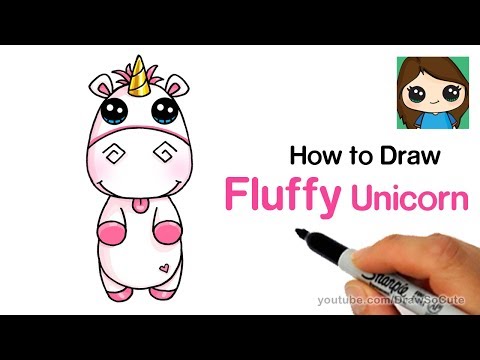 How To Draw Fluffy Unicorn Easy How To Draw Fluffy Unicorn Easy