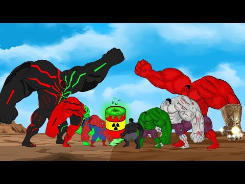 If Evolution of Spider-Man is RADIOACTIVE vs Color Team HULK: Ranked From Weakest To Strongest [HD]