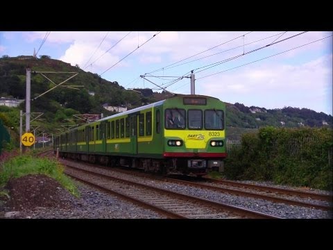 Class 8300 Dart Train approaching Killiney station