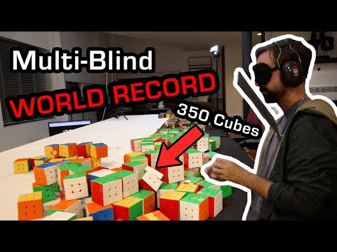 Graham Siggins' 350 Cube Multi-Blind WORLD RECORD Attempt