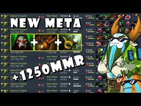 [Nature's Prophet] +1250 MMR New Meta New Abuse Spamming In Immortal Rank FullGame Dota 2 7.20e