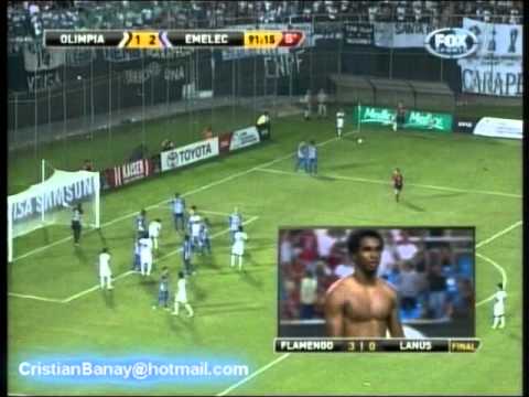 Olimpia 2 Emelec 3 Copa Libertadores 2012 Los goles (12-4-2012)