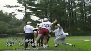 Benjamin Orr playing softball, 1996