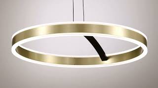 1_Watch A Video About the Eliza Matte Black Antique Brass LED Ring Pendant Light
