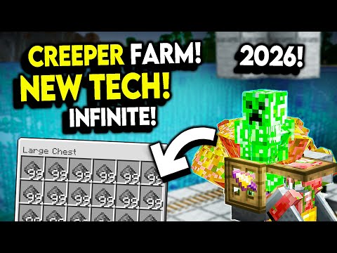 4,900 in 5 Minutes! INSANE Creeper Farm for Minecraft 1.21+