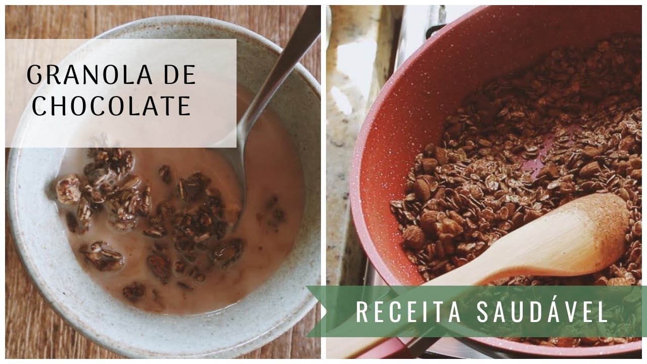 GRANOLA DE CHOCOLATE - Receita crocante, rápida e saudável