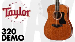 Video thumbnail for Taylor - 320 Mahogany Top Dreadnought Demo at GAK by GAK