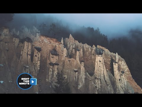 Drone Captures The Celestial Beauty Of Earth Pyramids In Italy (Right This Minute TV Show)