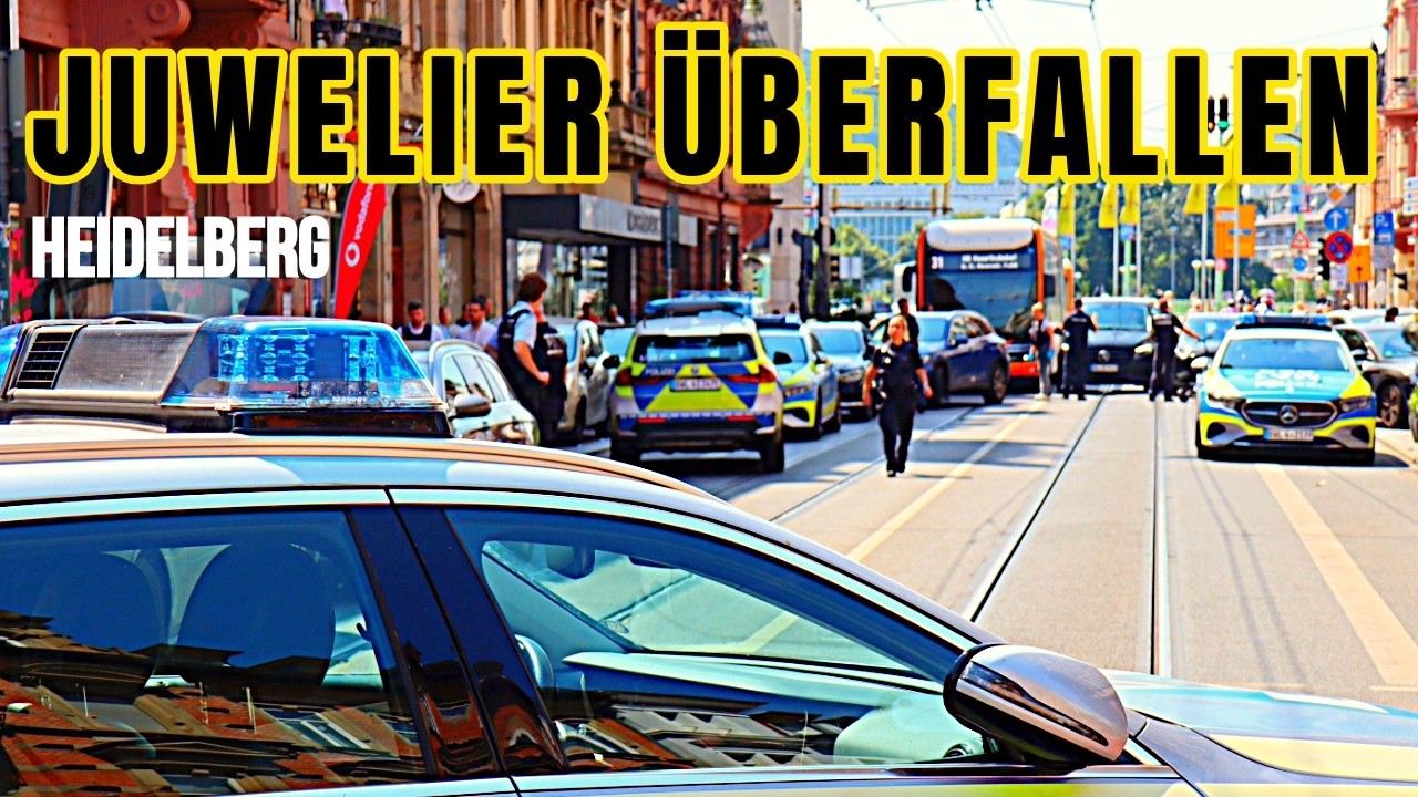 Raubüberfall auf Juwelier in Heidelberg – Großfahndung mit Polizeihubschrauber