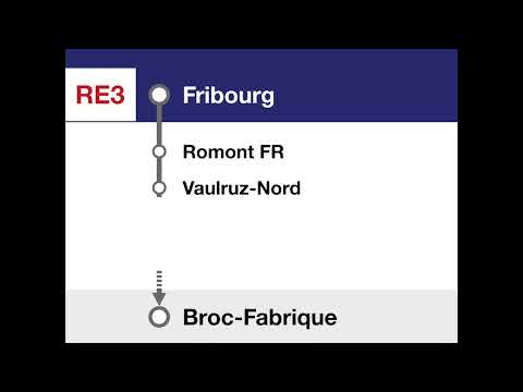 annonces CFF / SBB Ansagen • RE3 • Fribourg – Vaulruz-Nord (Seltenheit)
