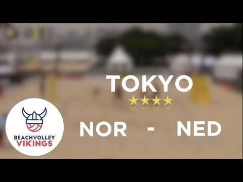 Mol.A/Sorum (NOR) vs. Brouwer/Meeuwsen (NED) 2019 FIVB Tokyo semi