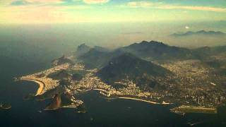 preview picture of video '(HD) Décollage de l'aéroport Santos Dumont Rio de Janeiro vue du ciel et du Pao de Açucar'