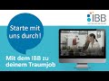 Mit dem IBB zu deinem Traumjob. Du hast ein berufliches Ziel, für das du alles gibst? Wir begleiten dich und helfen dir zu deinem persönlichen Traumjob. Lass dich jetzt individuell von uns beraten und starte durch mit einer Weiterbildung oder Umschulung.