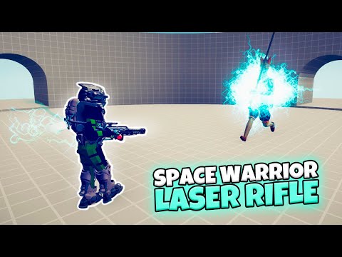 SPACE WARRIOR LASER RIFLE 1 VS 1 EVERY UNIT | TABS MODDED GAMEPLAY