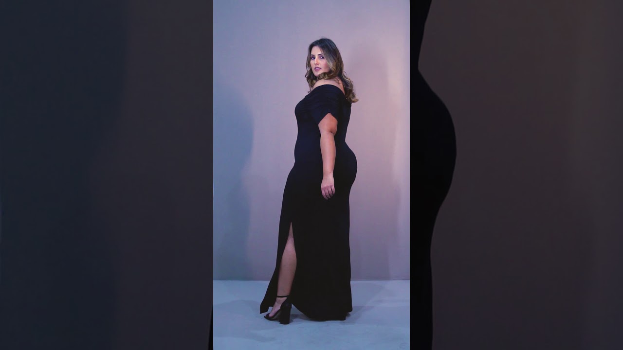 Watch Now Vestido Longo Preto Plus Size Vestido Longo Preto Plus Size