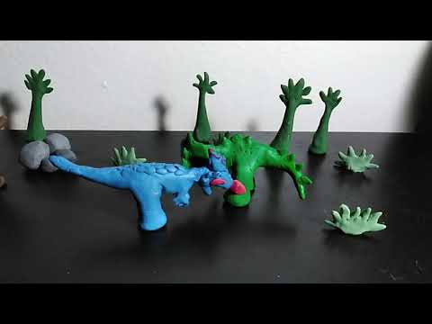 yudon vs pachygalosaurus claymation