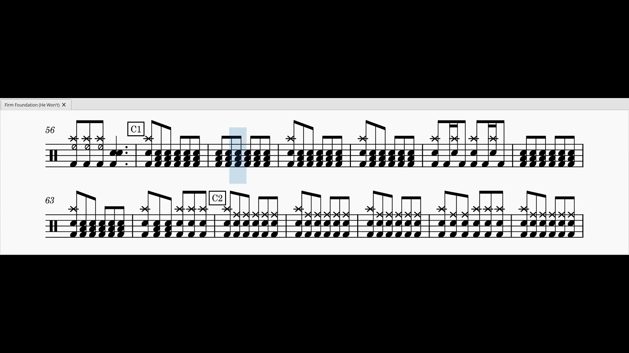 Firm Foundation (He Won't) Drum Sheet Music Tutorial