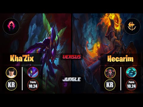 Clid KHA'ZIX (Jungle) [Dark Harvest] VS HECARIM - Grandmaster KR Patch 10.24