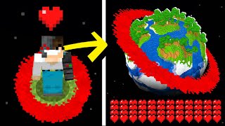 Minecraft, But My Hearts = World Size...