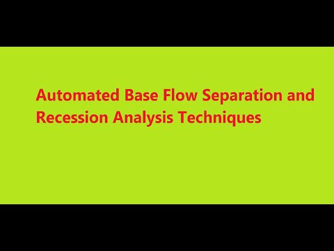 2.3.  Automated Base Flow Separation and Recession Analysis Techniques