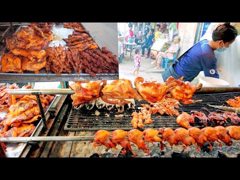 Buy street food and walking Toul Pongro Market evening | Phnom Penh of Cambodia || 6 June 2021