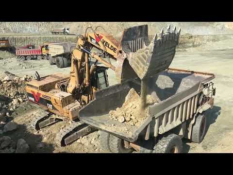 Caterpillar 5090B Excavator Loading Dumpers - Sotiriadis/Labrianidis Mining Works