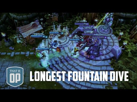 Most EPIC Fountain Dive Ever - 130000 Damage Taken - League of Legends World Records