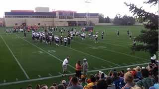 preview picture of video 'Peyton Manning Pass, Lightning Strikes, Practice Over - Broncos Training Camp 2012-07-27'
