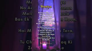 Download lagu DUNIYA SONG LYRICS 🎶❤️ #song #songlyrics #lukachuppi mp3