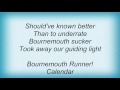 Fall - Bournemouth Runner Lyrics