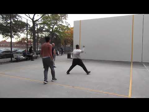 Hoover Park - 2 vs 1 $20 Promo - Ali & Gwinnie vs Jonathan - Filmed By Handball Social - 11.3.2025