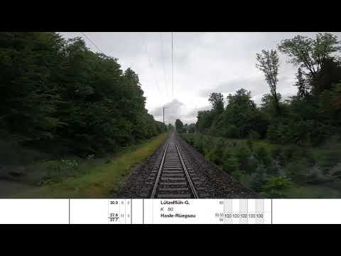 Cab ride Sumiswald-Grünen to Burgdorf - Führerstandsmitfahrt Sumiswald-Grünen nach Burgdorf